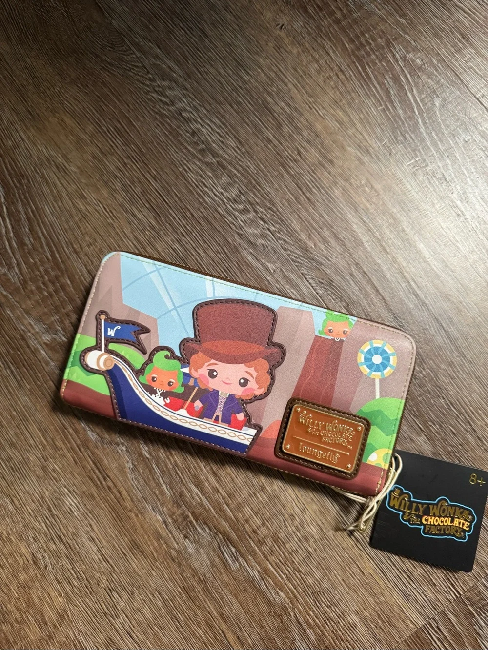 Loungefly Willy Wonka Kids Zip-Around Wallet - Brown & Multicolor